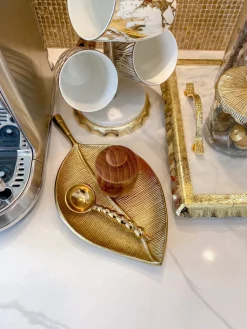 Inspire Me! Home Decor Gold Leaf And White Trinket Box Clearance