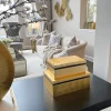 Inspire Me! Home Decor Gold Leaf Detailed Hammered Glass Bowl Online