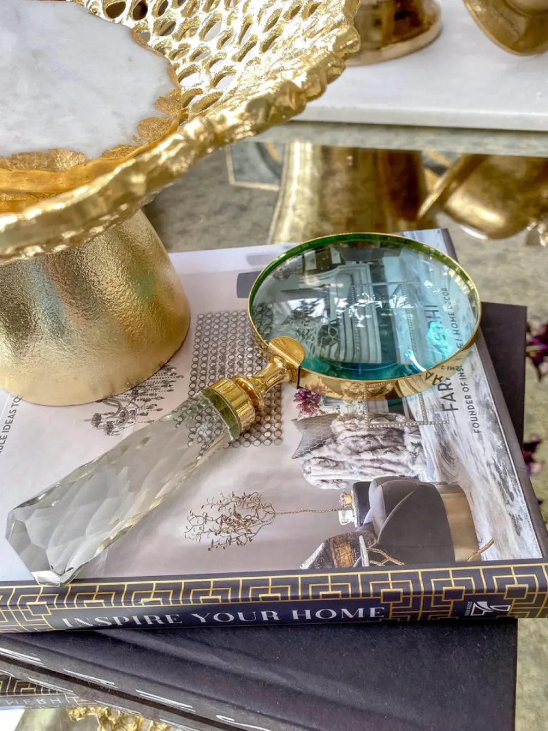 Inspire Me! Home Decor Gold Leaf Lacquer Decorative Box (2 Sizes) Hot
