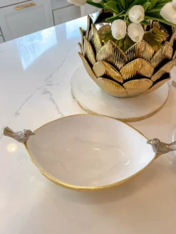 Inspire Me! Home Decor Gold Lotus Napkin Holder New