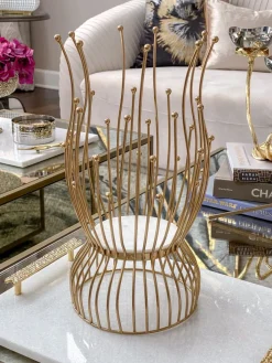 Inspire Me! Home Decor Gold Lotus Vase & Candle Holder Best