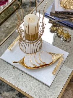 Inspire Me! Home Decor Gold Lotus Vase & Candle Holder Best