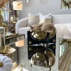 Inspire Me! Home Decor Gold Magazine Rack With Wooden Handle Discount