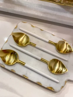 Inspire Me! Home Decor Gold Marbled Hexagon Espresso Tea Set Of 6 Sale