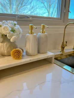 Inspire Me! Home Decor Gold Marble Soap Dispenser Hot