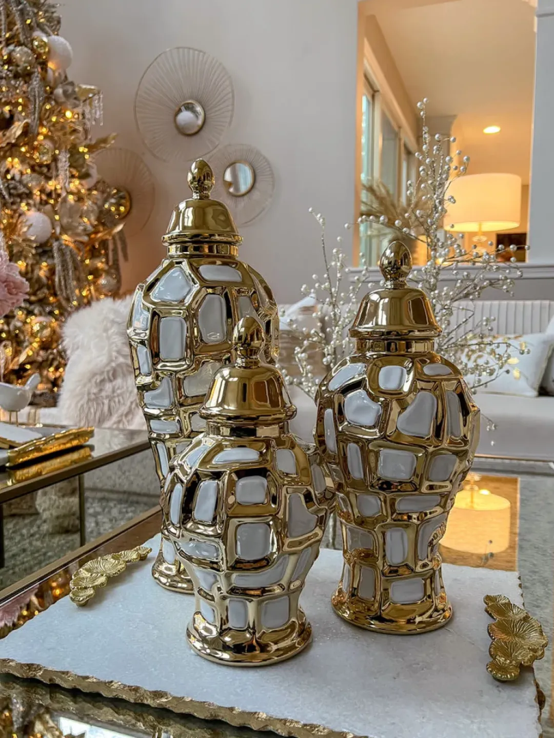 Inspire Me! Home Decor Gold & Matte Black Vase (3 Sizes) Clearance