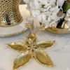 Inspire Me! Home Decor Gold Metal Bird Bowl With White Enameled Best