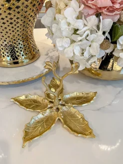 Inspire Me! Home Decor Gold Metal Bird Bowl With White Enameled Best