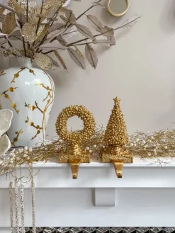 Inspire Me! Home Decor Gold Metallic Decorative Pears (Set Of 4) New