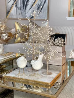 Inspire Me! Home Decor Gold Metallic Glass Finial Ornament (2 Colors) Discount