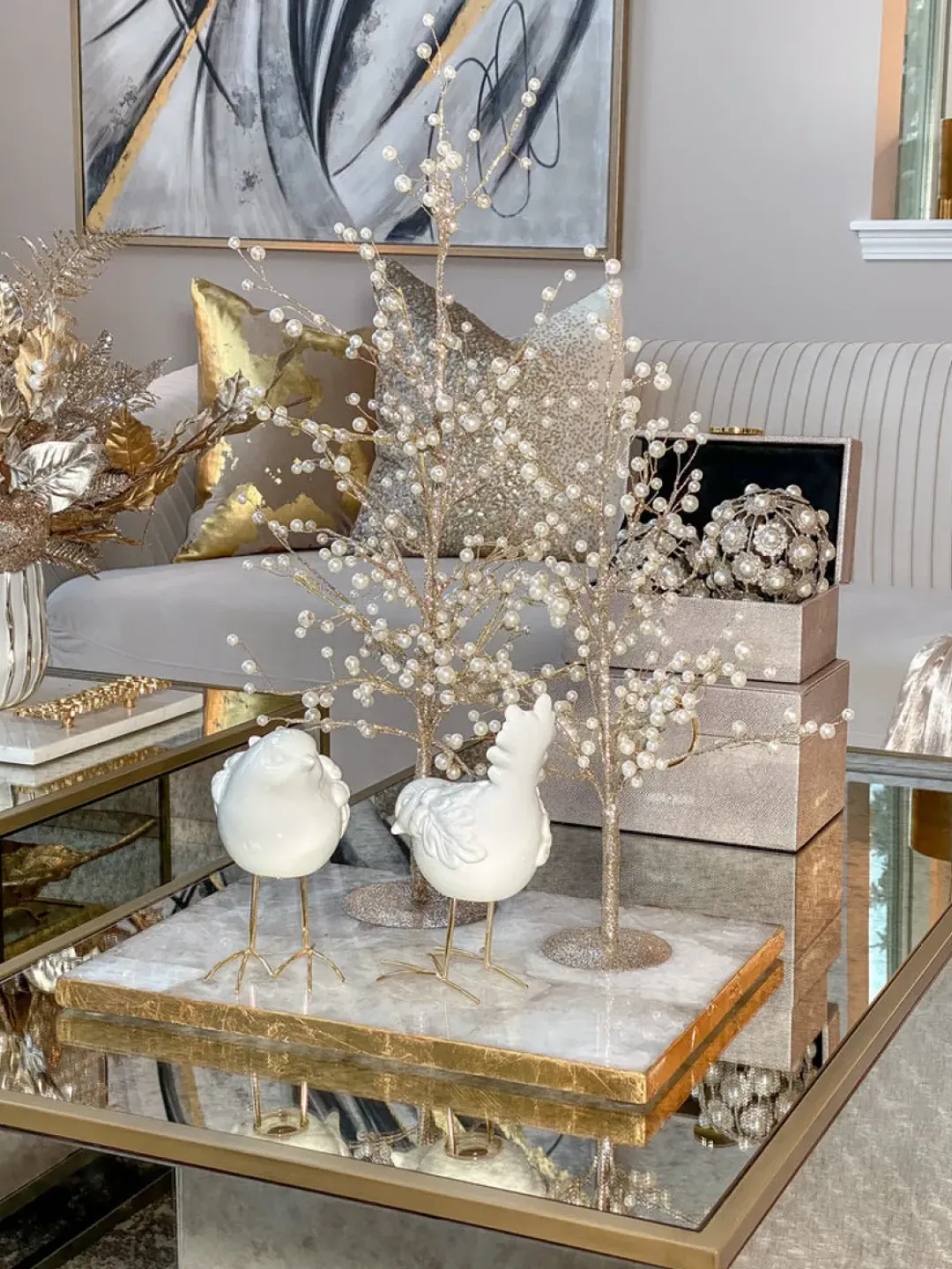 Inspire Me! Home Decor Gold Metallic Glass Finial Ornament (2 Colors) Discount