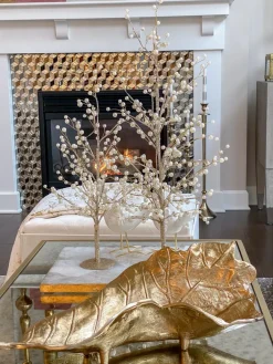 Inspire Me! Home Decor Gold Metallic Glass Finial Ornament (2 Colors) Discount