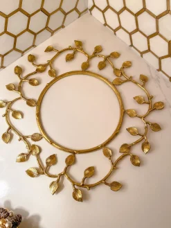 Inspire Me! Home Decor Gold Metal Decorative Wreath Clearance