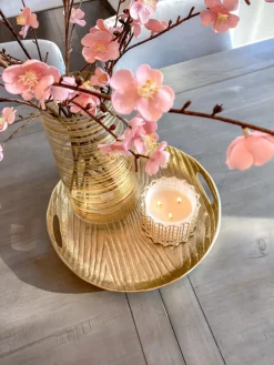 Inspire Me! Home Decor Gold Metal Studded Vase (2 Sizes) Discount
