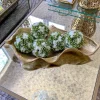 Inspire Me! Home Decor Gold Metal Tree Trunk Vase With Silver Bird Sale