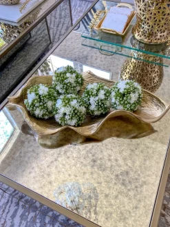 Inspire Me! Home Decor Gold Metal Tree Trunk Vase With Silver Bird Sale
