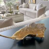 Inspire Me! Home Decor Gold Metal Natural Leaf Dish Clearance