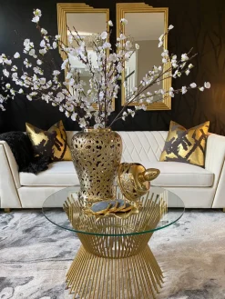 Inspire Me! Home Decor Gold Metal Branch Decorative Piece With Glass Tea-light Holder Hot