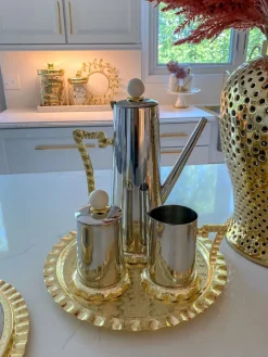 Inspire Me! Home Decor Gold Orb And Leaf Napkin Rings (Set Of 4) Discount