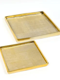 Inspire Me! Home Decor Gold Oval Beaded Platter Sale