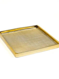 Inspire Me! Home Decor Gold Oval Beaded Platter Sale