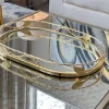 Inspire Me! Home Decor Gold Oval Mirror Tray Fashion