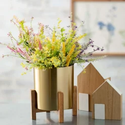 Inspire Me! Home Decor Gold Patterned Mini/Miniature Ginger Jar Fashion