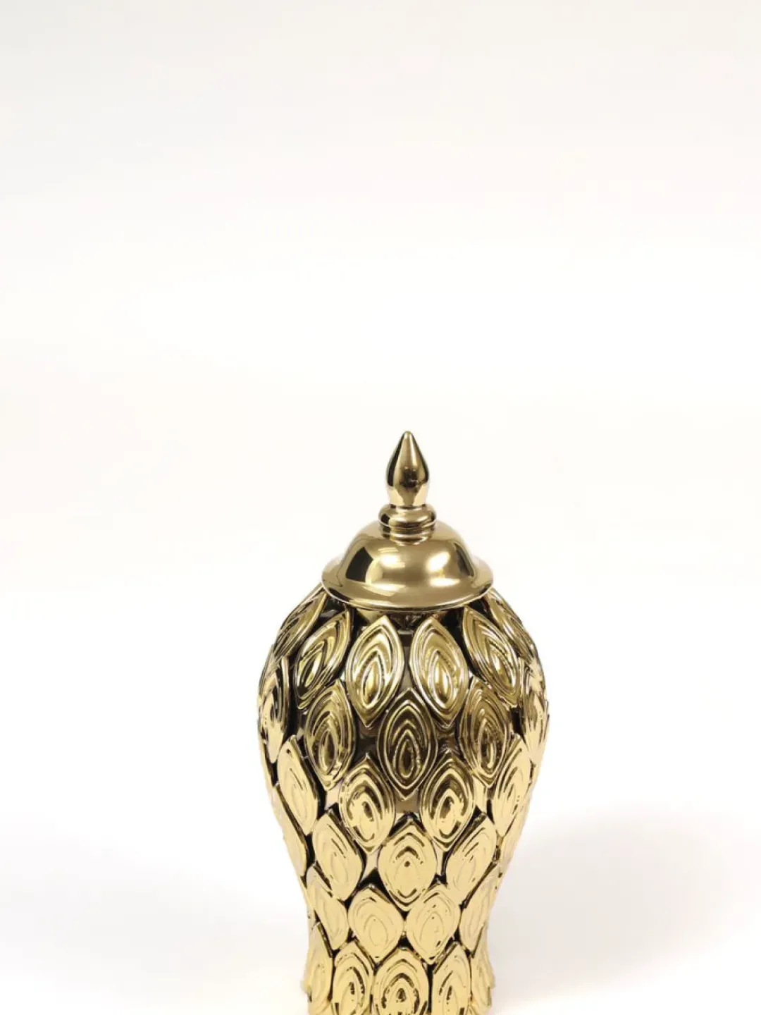Inspire Me! Home Decor Gold Petal Textured Ginger Jars (3 Sizes) Discount