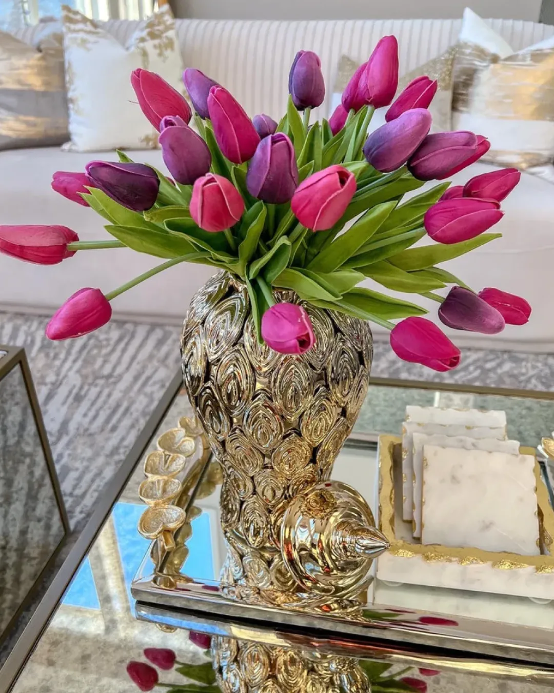 Inspire Me! Home Decor Gold Petal Textured Ginger Jars (3 Sizes) Discount