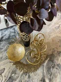 Inspire Me! Home Decor Gold Petal Leaf Tray Outlet