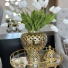 Inspire Me! Home Decor Gold Pierced Pattern Ginger Jar Fashion