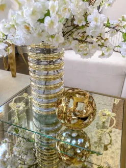Inspire Me! Home Decor Gold Planters On Wood Stand (2 Sizes) Outlet