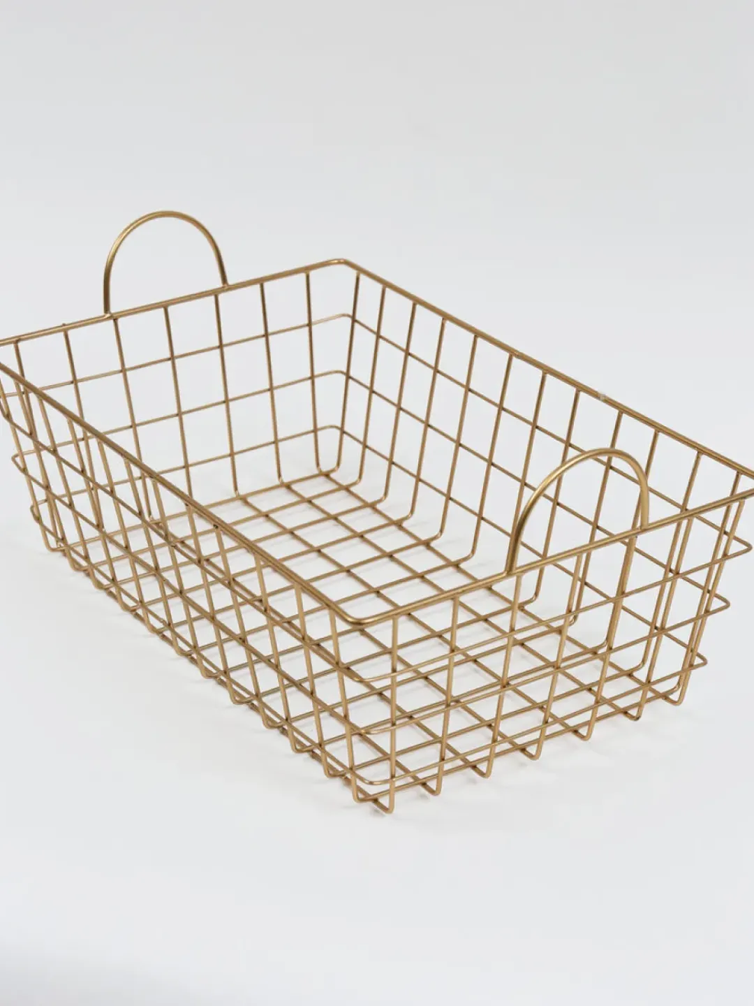 Inspire Me! Home Decor Gold Rectangular Wired Basket (3 Sizes) Outlet