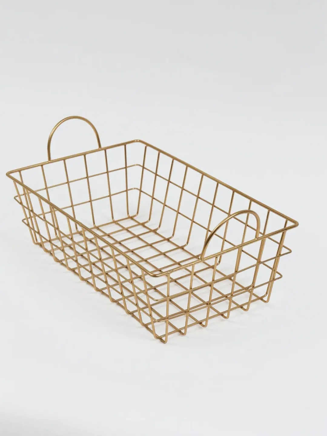 Inspire Me! Home Decor Gold Rectangular Wired Basket (3 Sizes) Outlet