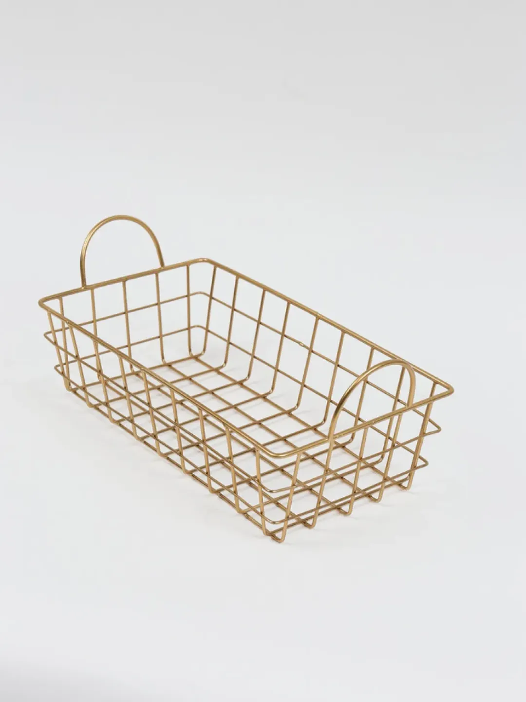 Inspire Me! Home Decor Gold Rectangular Wired Basket (3 Sizes) Outlet