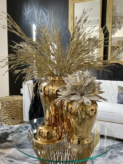 Inspire Me! Home Decor Gold Ribbed Glass Vase (2 Sizes) Discount