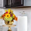 Inspire Me! Home Decor Gold Ripple Edge Paper Towel Holder With Marble Base (2 Colors) New