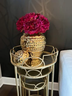 Inspire Me! Home Decor Gold Round Nesting Tables With Antiqued Mirrored Tops Discount