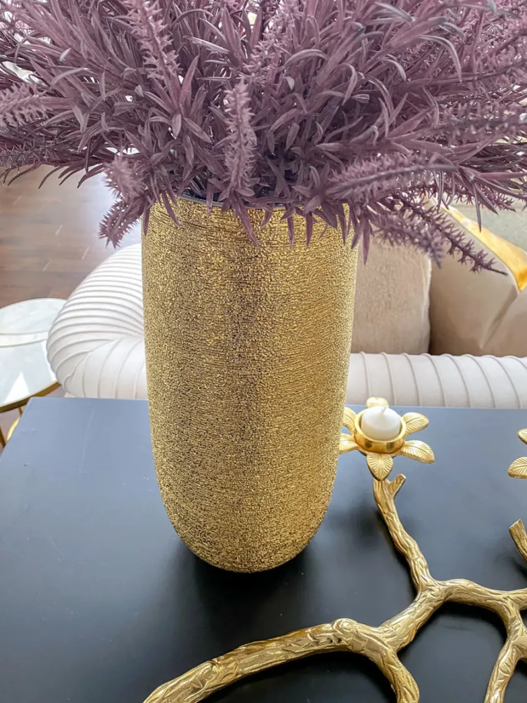 Inspire Me! Home Decor Gold Scalloped Edge Oblong Glass Tray Sale