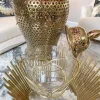 Inspire Me! Home Decor Gold Servers W/ Rattan Handle Fashion