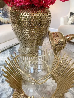 Inspire Me! Home Decor Gold Servers W/ Rattan Handle Fashion