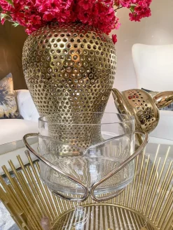 Inspire Me! Home Decor Gold Servers W/ Rattan Handle Fashion