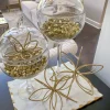 Inspire Me! Home Decor Gold & Silver Metal Tissue Box Cover With Floral Detail Outlet