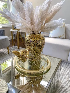 Inspire Me! Home Decor Gold & Silver Metal Tissue Box Cover With Floral Detail Outlet