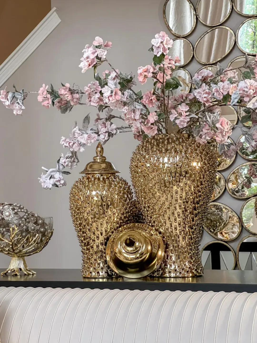Inspire Me! Home Decor Gold Studded Ginger Jar (3 Sizes) Outlet