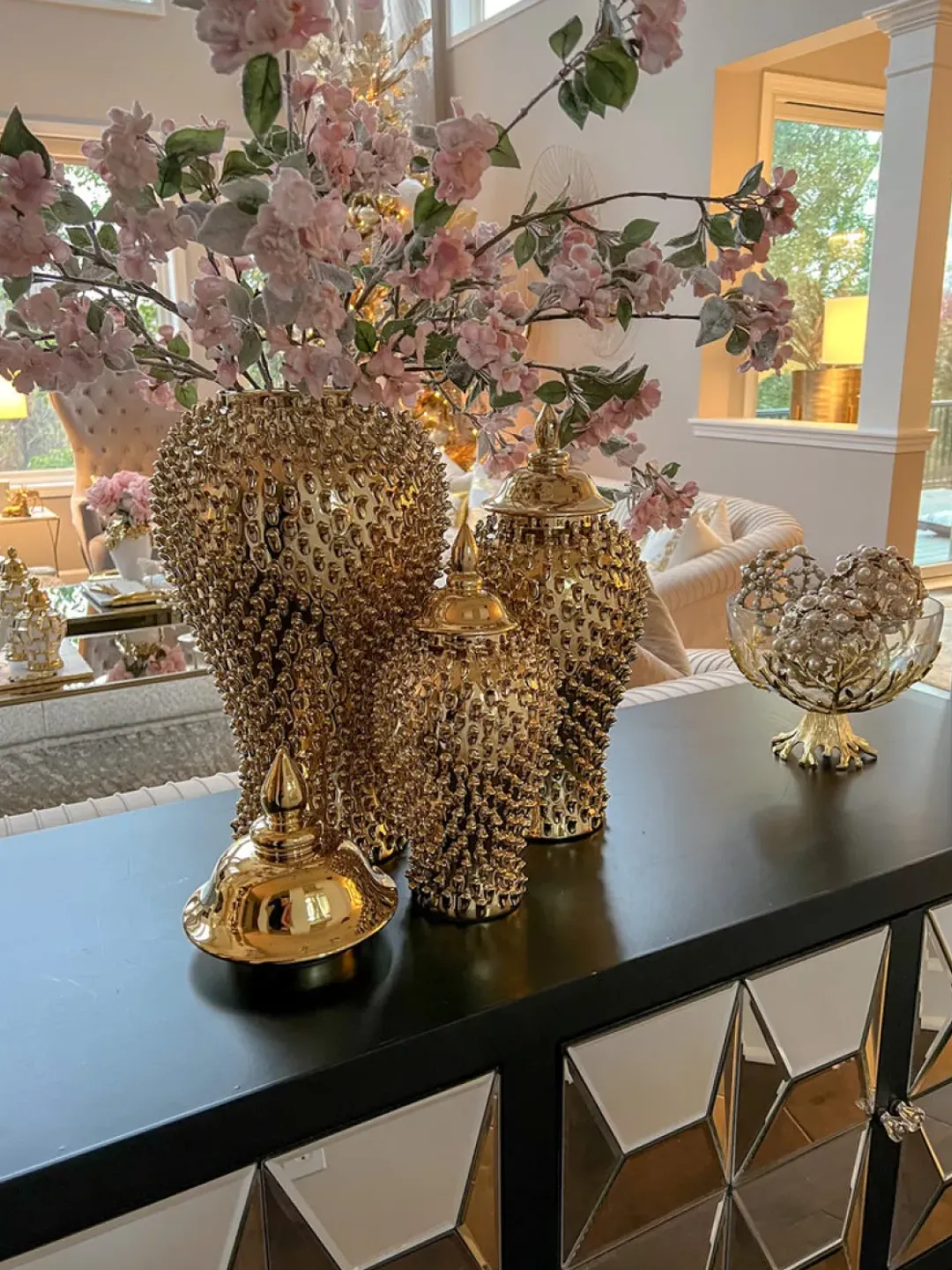 Inspire Me! Home Decor Gold Studded Ginger Jar (3 Sizes) Outlet