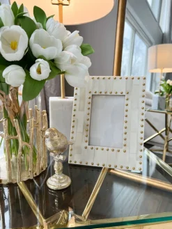 Inspire Me! Home Decor Gold Studded Picture Frame Sale