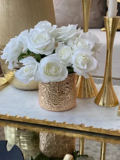 Inspire Me! Home Decor Gold Studded Glass Square Vase Outlet
