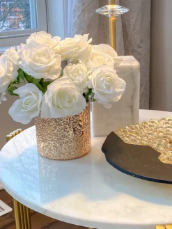 Inspire Me! Home Decor Gold Studded Glass Square Vase Outlet