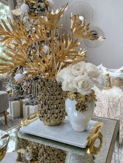 Inspire Me! Home Decor Gold Textured Ceramic Bottle Vases (2 Sizes) Discount